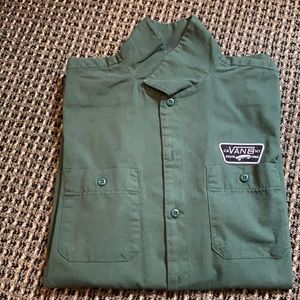 Vans utility shirt size M green